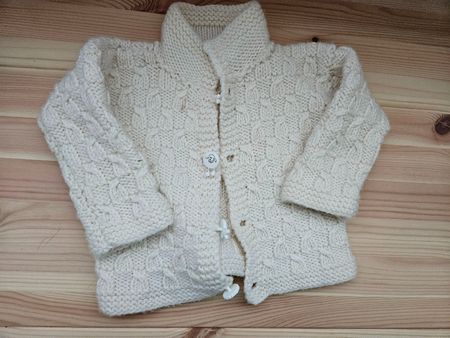 Handgestrickte Babyjacke aus Wolle, Gr. ca 74/ 80. Top Zusta