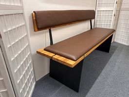 Sitzbank ZWEIGL ZB70P Asteiche Polster Leder braun 160 cm