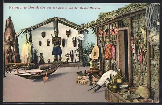 Cartoline postali: Basel, Ausstellung der Basler Mission, K – Usato da Berlin venduto da bartko-reher