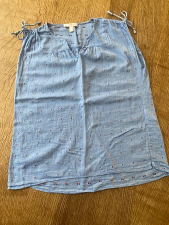 ESPRIT BLUSE/T-SHIRT GR.36/S Blau mit kleinem Muster süss