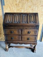 VINTAGE OAK LINENFOLD BUREAU