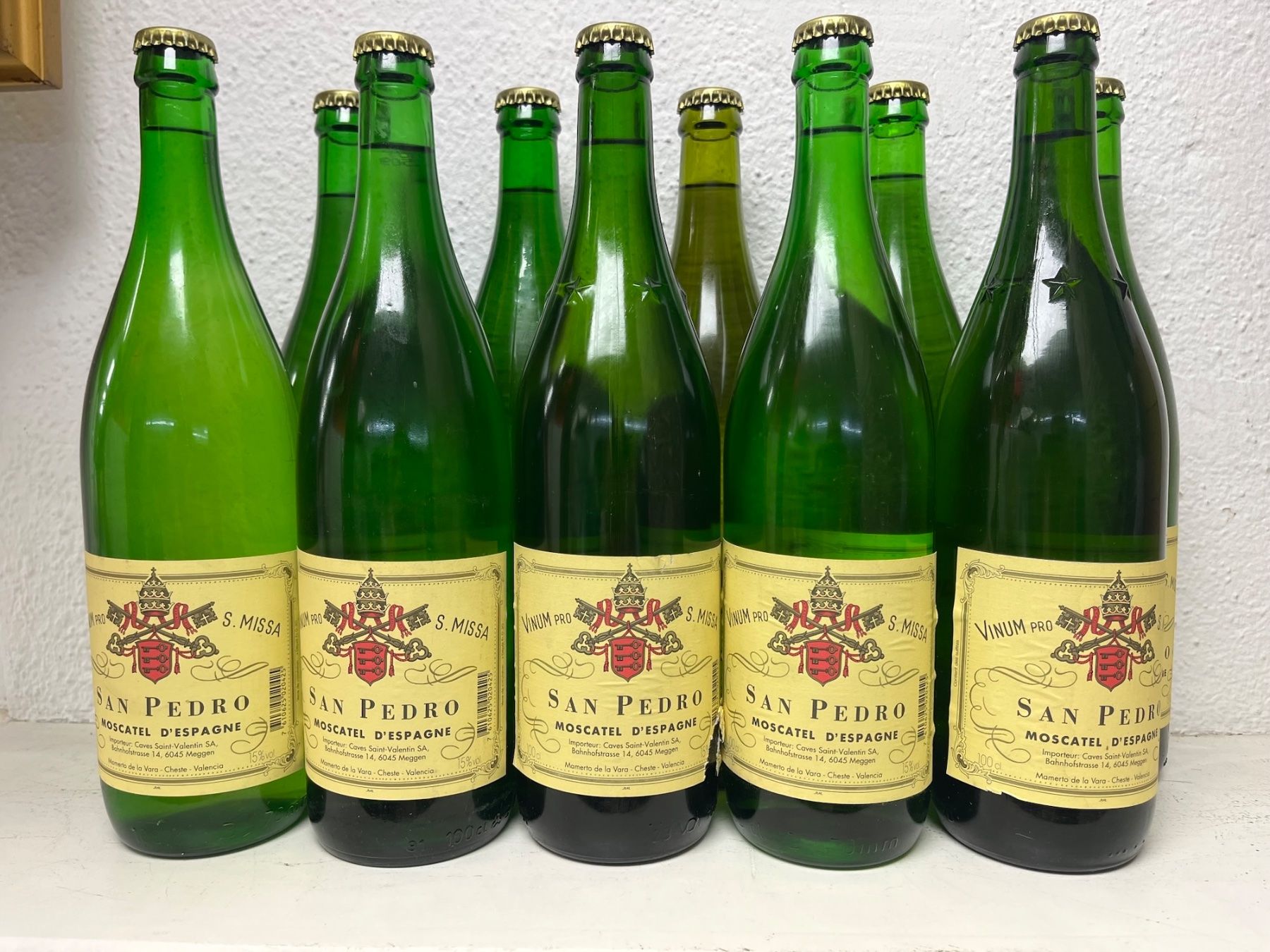Vino: 10 Flaschen SAN PEDRO Moscatel – Usato da Zürich venduto da trashtussi