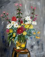Blumenstrauss nach Matisse - Gemälde