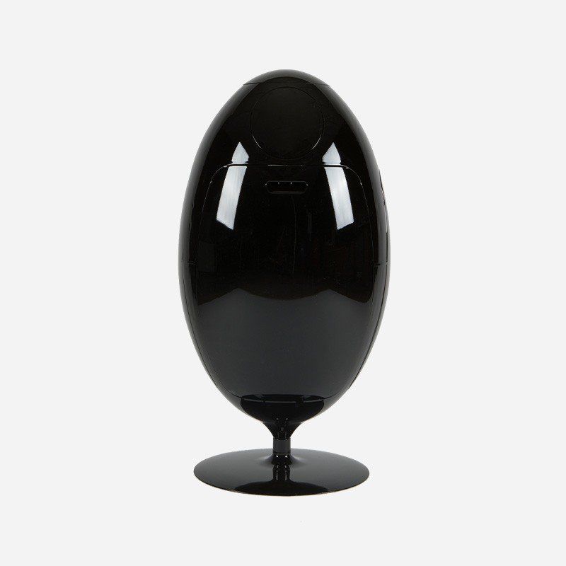Cestini per rifiuti: Mülleimer Ovetto Soldi Design schwarz Space Age – Nuovo e nell'imballaggio originale da Zürich venduto da re.naissance