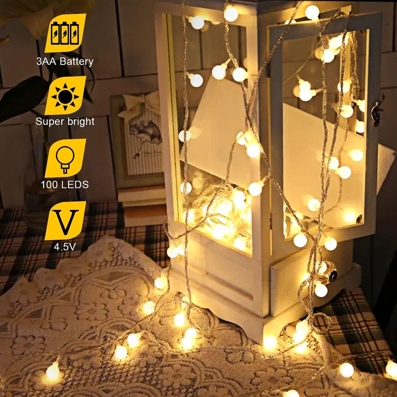 Ghirlande e barre luminose: LED Lichterkette Außen Batterie, 10.5M – Nuovo e nell'imballaggio originale da Nuglar venduto da SaleRitter 3