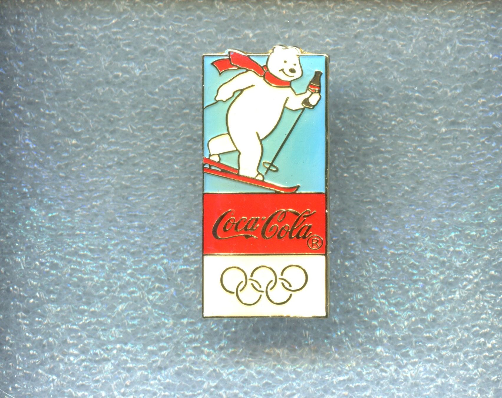 Coca-Cola Placchette & Badge: Coca Cola  Eisbär  Skilanglauf – Usato da Winterthur venduto da Sammleroase