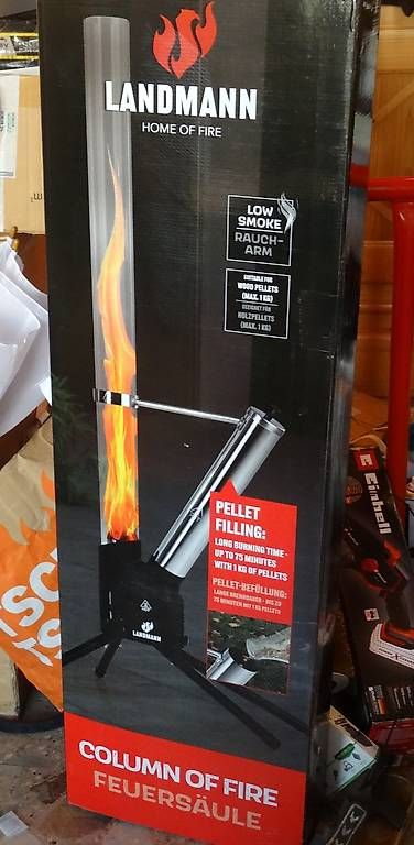 Bracieri: Feuersäule für Pellets von Landmann – Nuovo e nell'imballaggio originale da Buttisholz venduto da buttiholli
