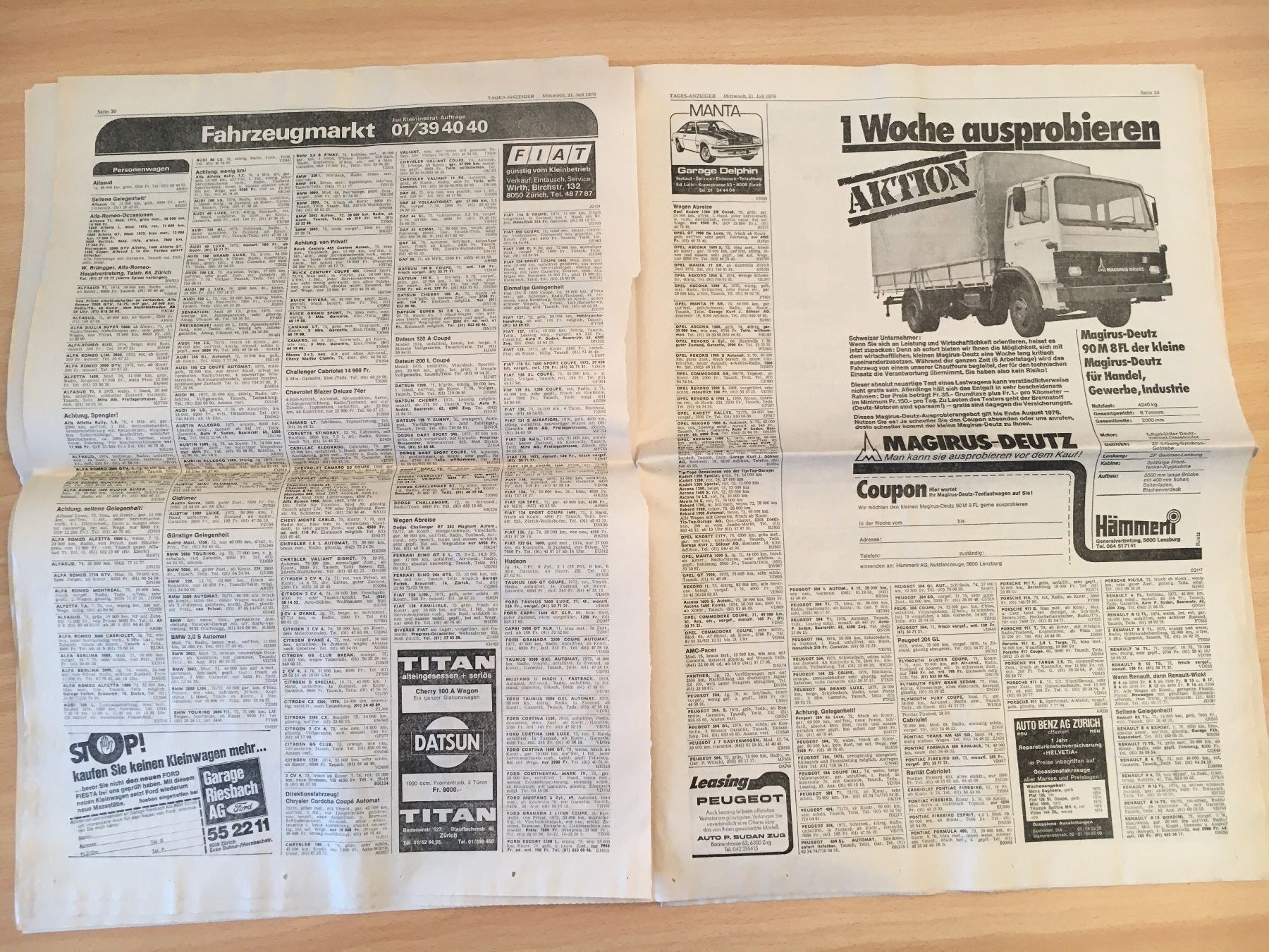 Zeitschriften & Magazine: Tagesanzeiger vom 21. Juli 1976 – Gebraucht aus Luzern von Jiggy_8898 7