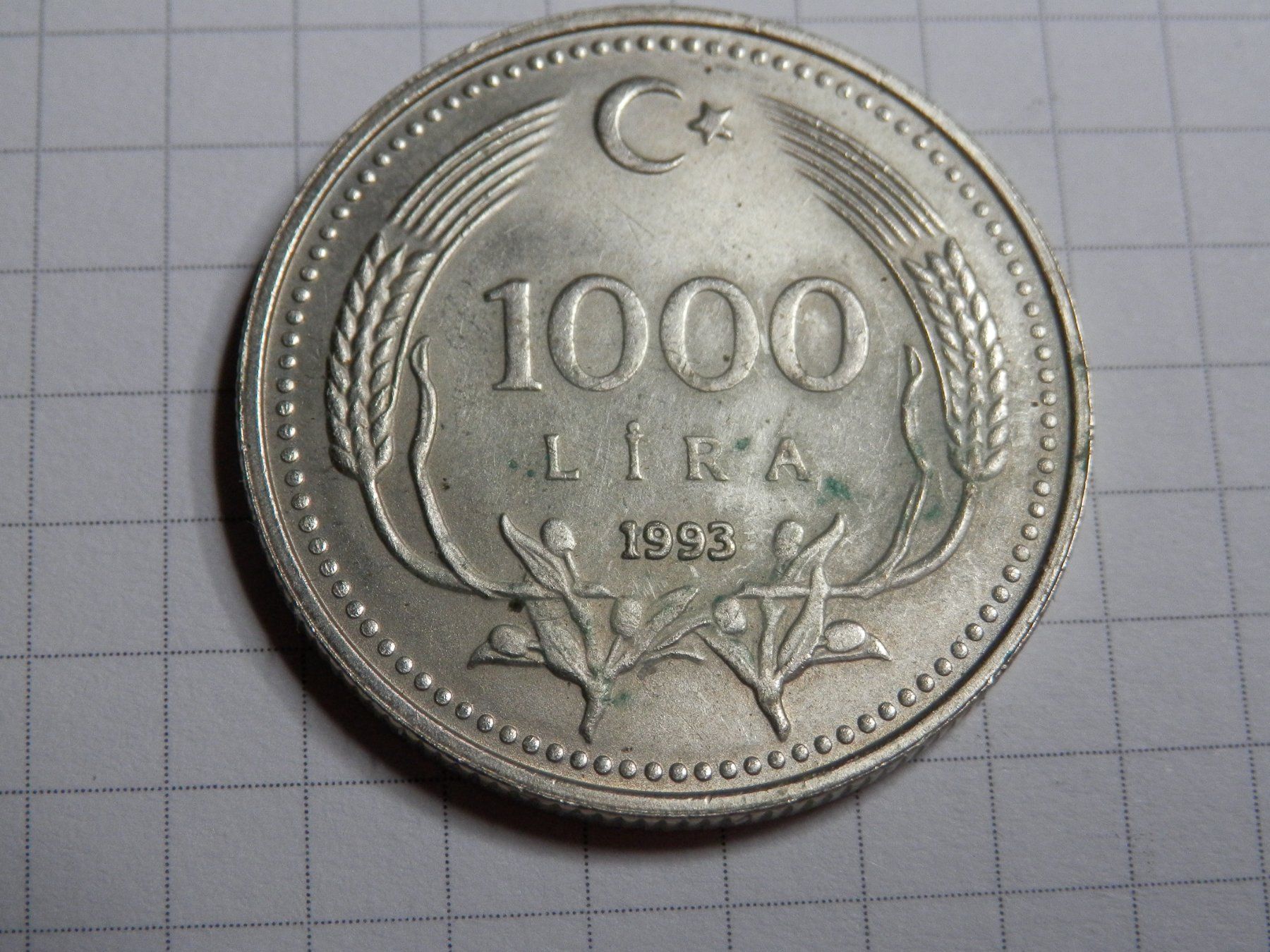 Alle Münzen: Türkei 1.000 Lira, 1993 – Gebraucht aus Weiach von weiach81 1