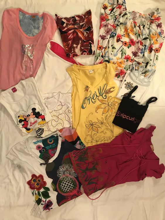 Lot De Vêtements Neufs Sans étiquettes - Taille S Et M - Robe Rose En Polyester Style Trapèze