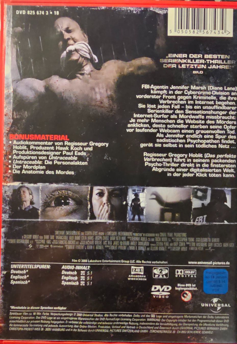 Tous les DVDs: Untraceable – D'occasion à Wahlen b. Laufen par Cg10 1