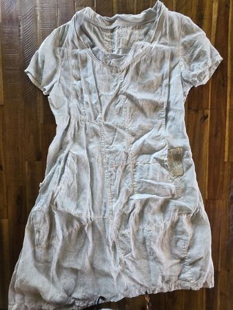Asymetrisches Leinen-Kleid von Rundholz Black Label (M)