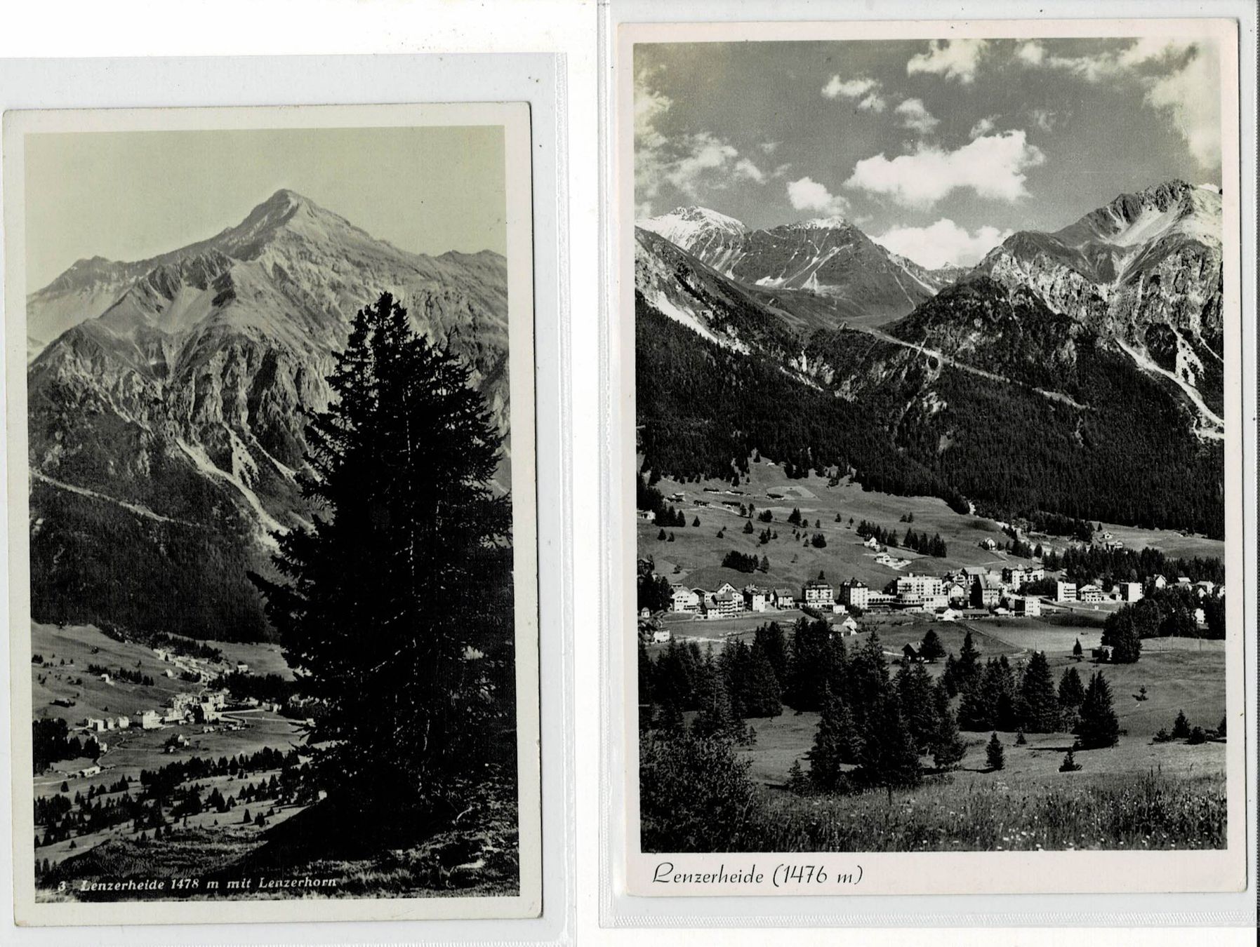 Cartoline postali: 2 AK LENZERHEIDE GR 1x gel. ca 1940! – Usato da Hergiswil NW venduto da Kartenfrau