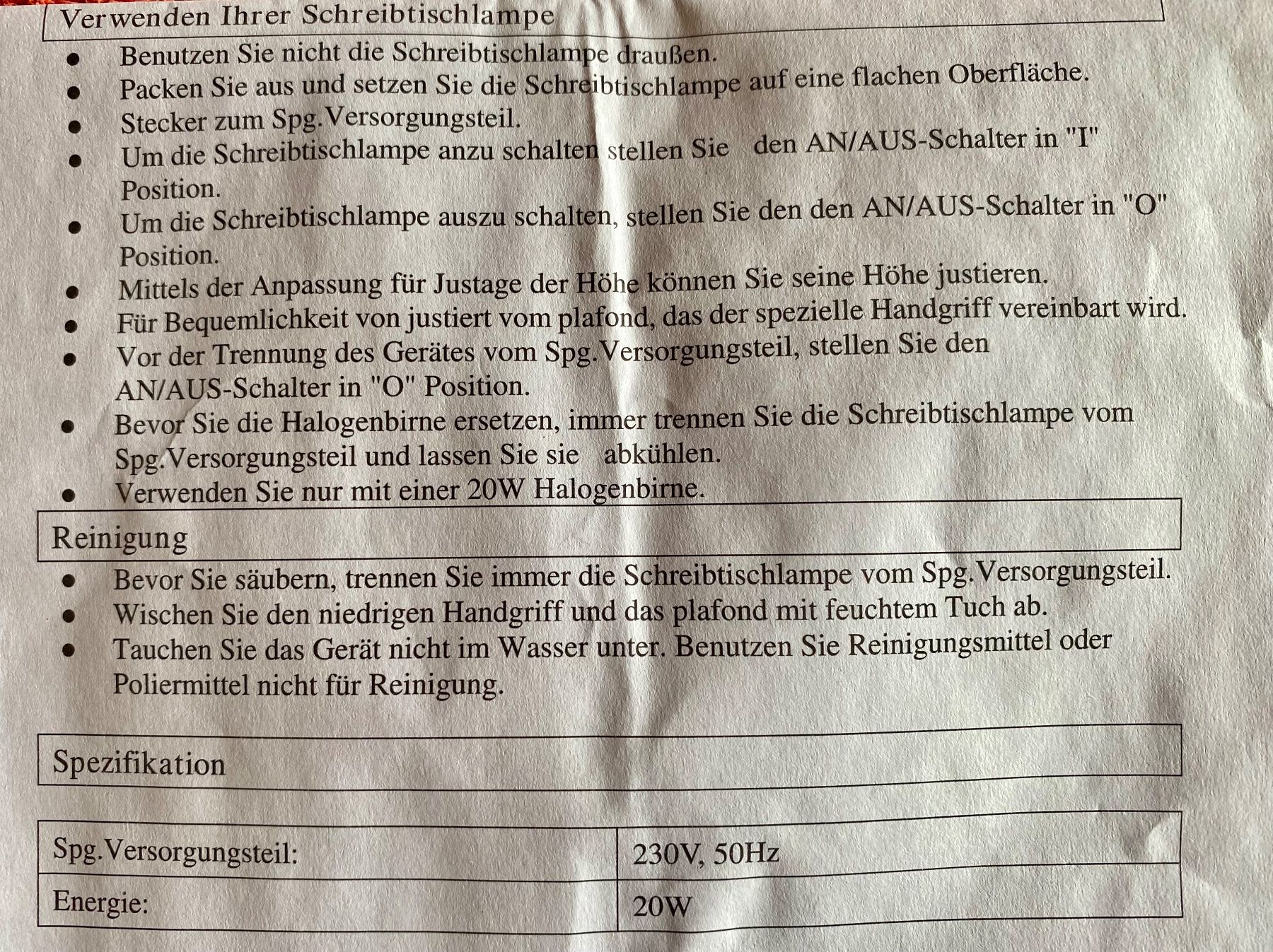 Lampade: Schreibtisch-Lampe Lumimat – Nuovo e nell'imballaggio originale da Bremgarten AG venduto da 2N1 2