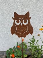Rostdeko Uhu / Eule, Rostdeko, Gartenstecker, Metalldeko