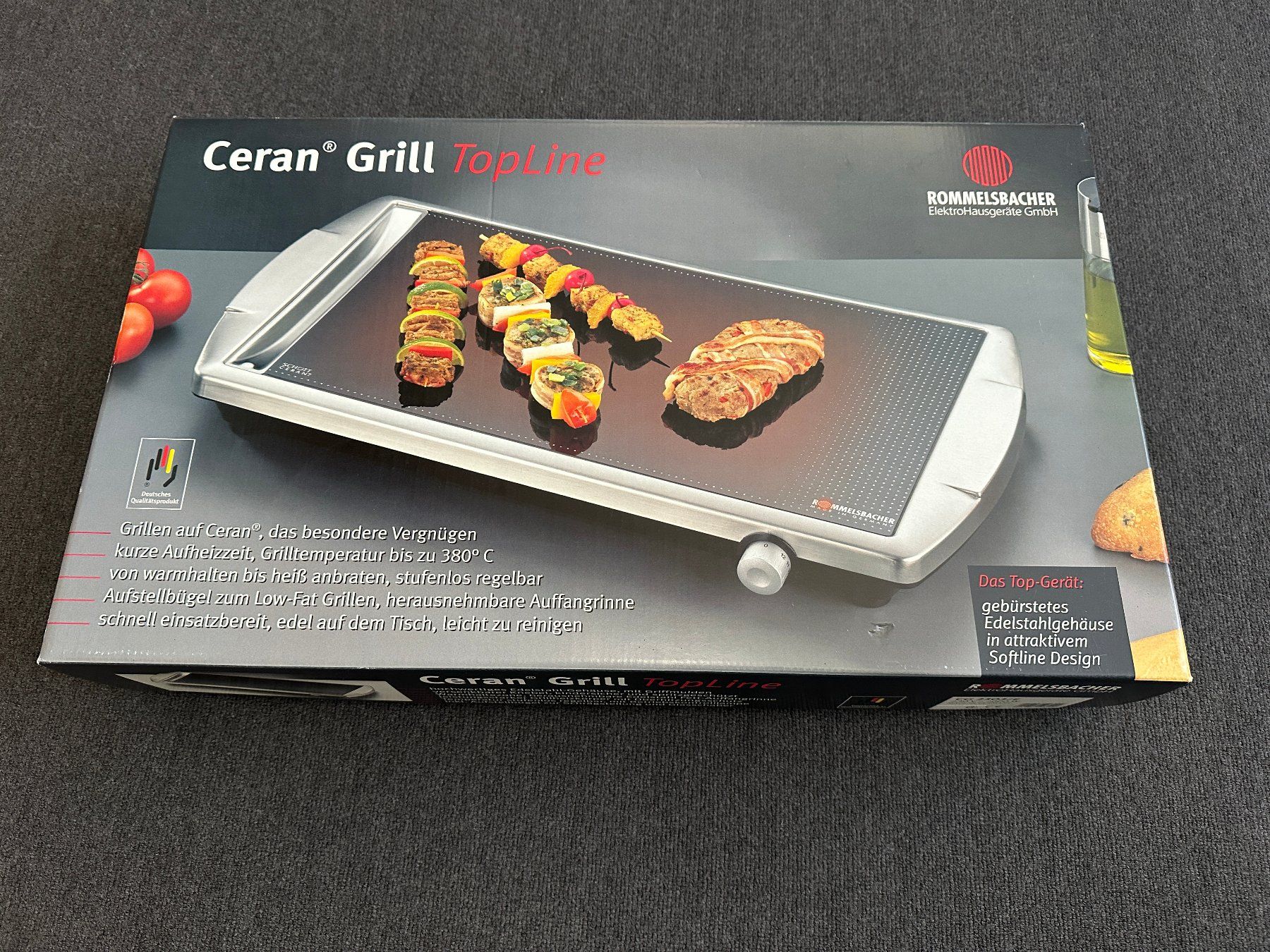 Rommelsbacher Griglie: Ceran Grill Top Line Rommelsbacher CG2303/E – Nuovo (secondo la descrizione) da Möriken AG venduto da jackAG