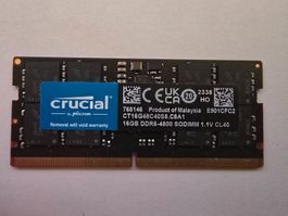 Crucial 16GB DDR5-4800 SODIMM RAM | Laptop Arbeitsspeicher |
