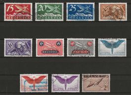 1923-30 : Serie Flugpost Nr. F3 - F13 : KP 710.--