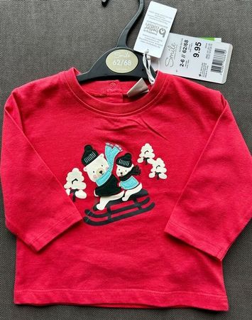 Süsses Langarm Shirt Smile, 62/68, Neu mit Etikett