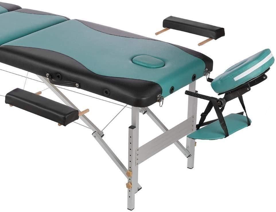 Lettini & sedie per cosmetici: Alu Massageliege 3 Zonen Türkis/Schwarz – Nuovo e nell'imballaggio originale da Bottighofen venduto da zaap 3