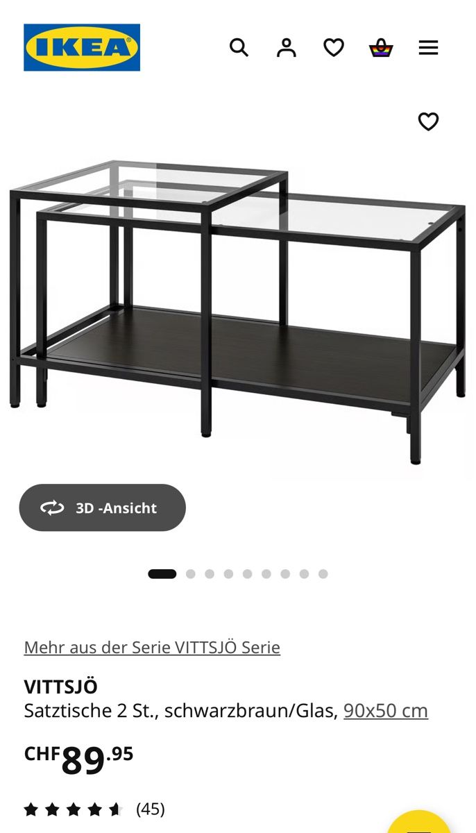 Tables: IKEA Couch-Tische VITTSJÖ – D'occasion à Zürich par Dometheg 2