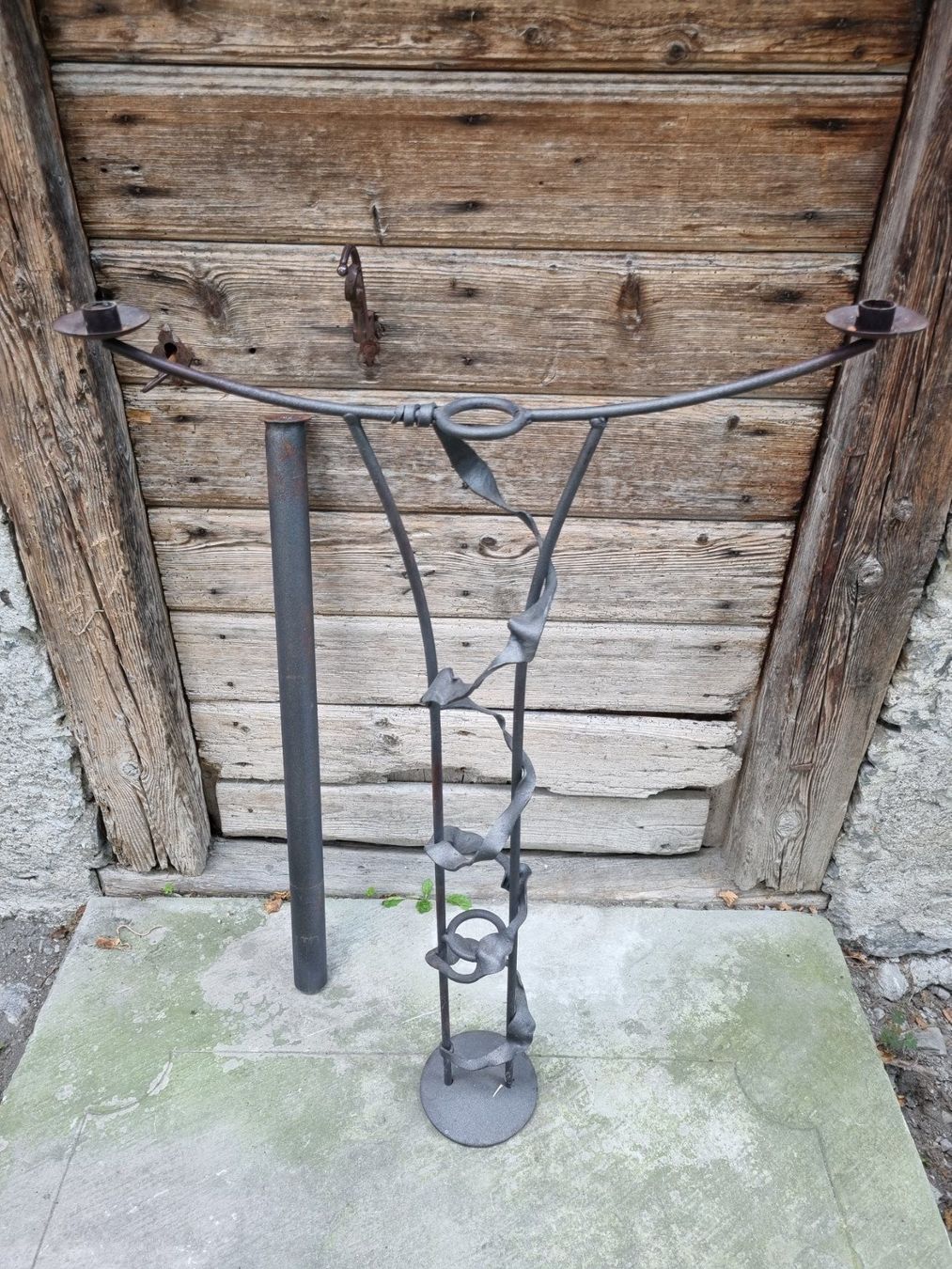 Kerzenständer: grosser Schmiedeiserner Kerzenständer, Unikat – Gebraucht aus Fürstenaubruck von PizBeverin2018 4