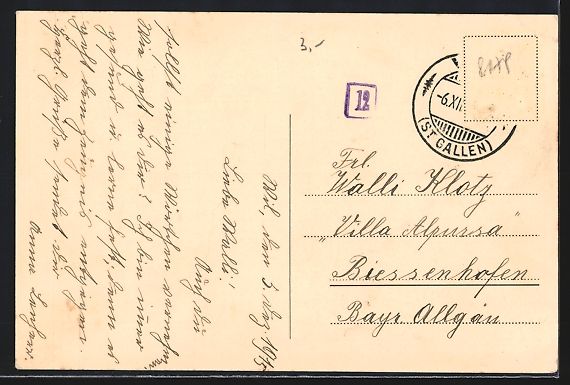 Cartoline postali: Wil /SG, Töchter-Institut St. Katharina – Usato da Berlin venduto da bartko-reher 1
