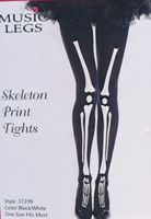Strumpfhose-Skeleton Print Tights-Skelet Print-Music Legs