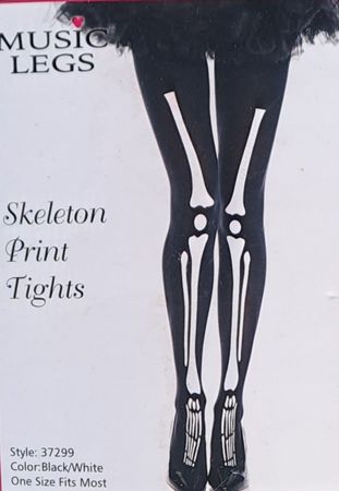 Strumpfhose-Skeleton Print Tights-Skelet Print-Music Legs