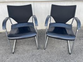 Echtleder Freischwinger Wilkhahn Modus 277/7