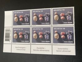 6er Bogen  2023 Nachhaltigkeit Marke  FOOD WASTE  postfrisch