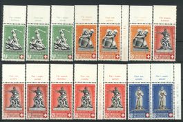 1940, Pro Patria, Geschichtl. M. mit B5c, Tabs, SBK 134.– **