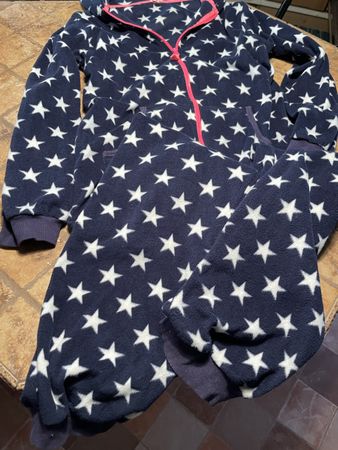 Tuta Pigiama intero in pile con stelle, tg M/L- Affare!