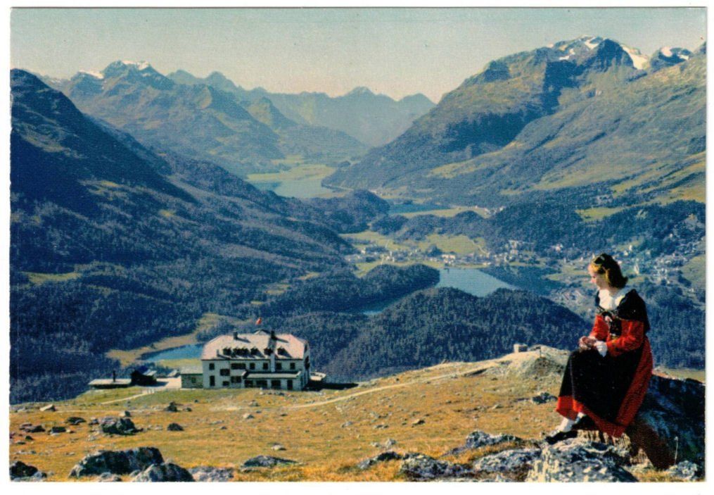 Cartoline postali: St. Moritz - Standseilbahn Muottas Muragl Bergstation – Usato da Binningen venduto da Mountainrider