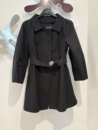 Elegante Trench Max&Co Nero, Taglia 44IT, Perfetto per la P