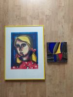 Josef Ammann Bild und Keramik-Kunst.2x zusammen. 