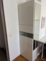 Hochschrank weiss mit Glastüre