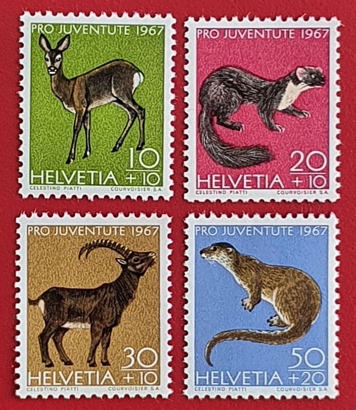 Tutti i francobolli: PRO JUVENTUTE SATZ 220 - 223 1967** POSTFRISCH – Nuovo (secondo la descrizione) da Düdingen venduto da Quartierstrasse