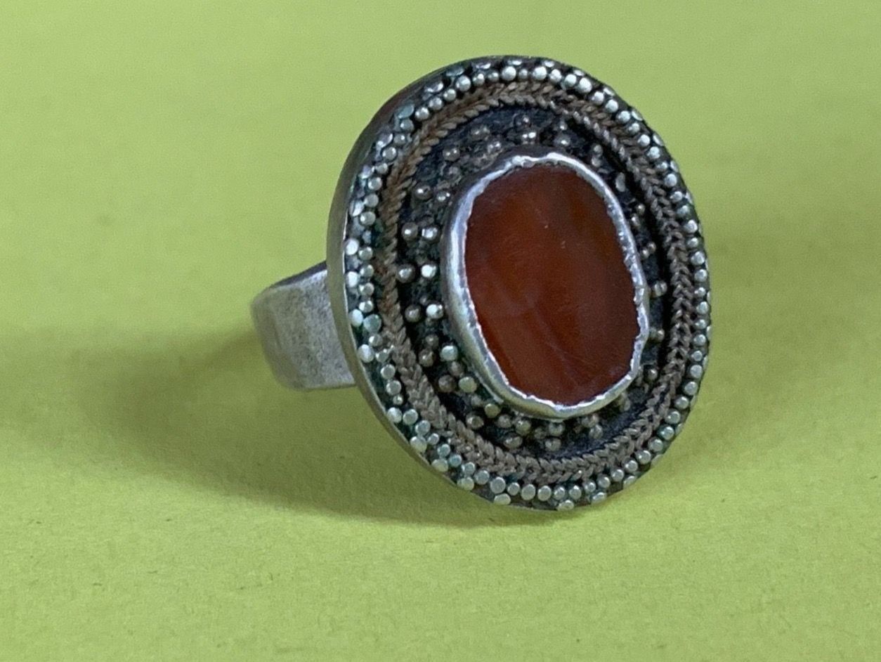 Ringe: Indischer JASPIS-silberring Gr.61/19mm – Gebraucht aus Dittingen von Bellevista