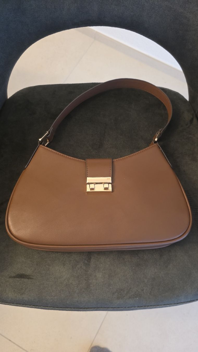 H&M Borse da donna: Handtasche braun mit Verschluss in Gold Farbe neu – Nuovo (secondo la descrizione) da Zug venduto da mer_r6px