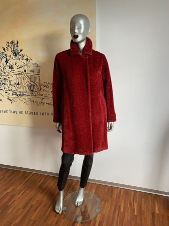 MAXMARA: Elegant und lässig - roter Alpaka Mantel, 34/36