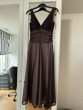 Moissasson Abendkleid Gr. 34 braun Festkleid Hochzeit Ballkl