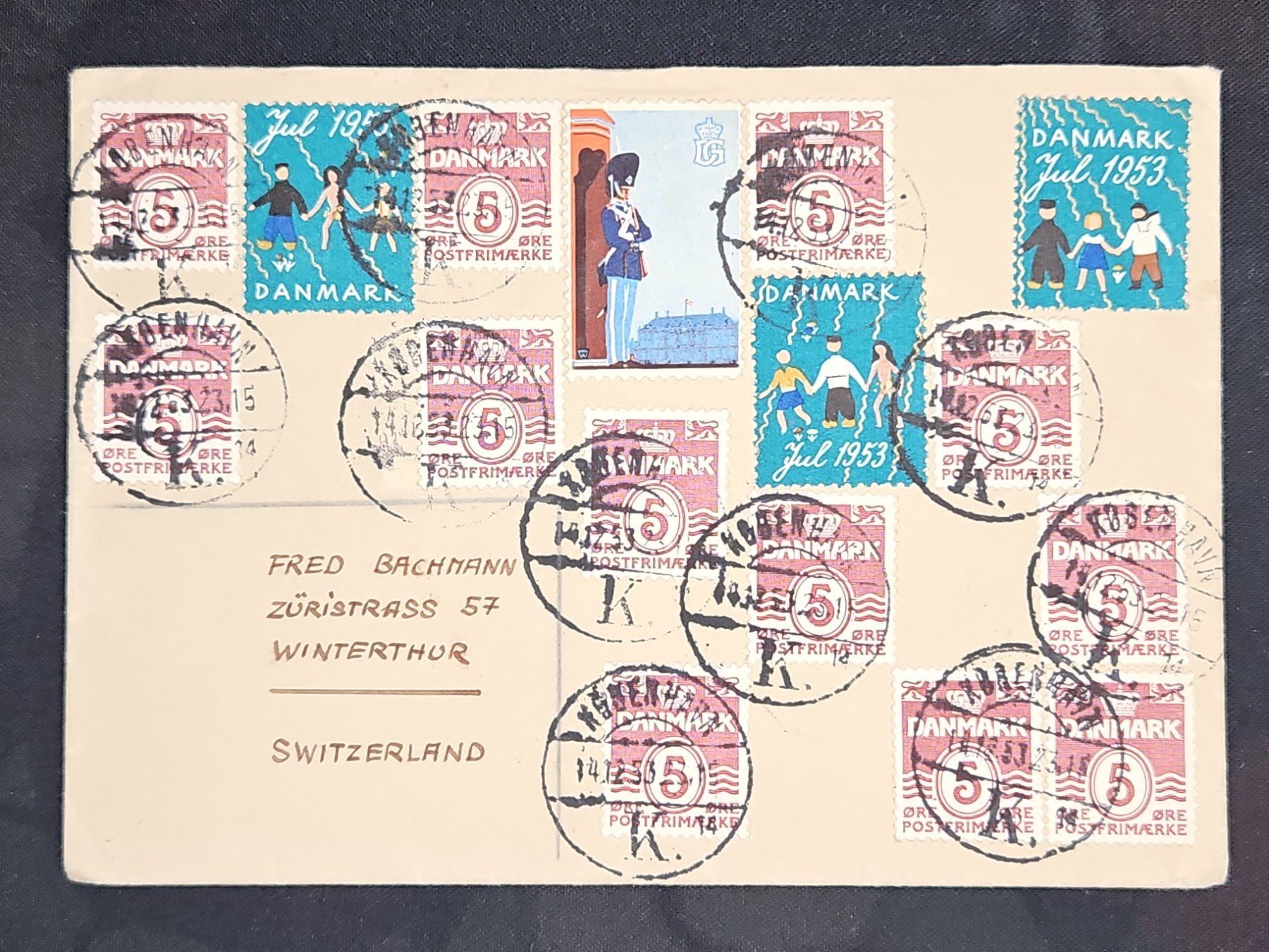 Tutti i francobolli: CL25 Enveloppe + Timbre Danemark 1954 – Usato da Cousset venduto da Patrick_Collections