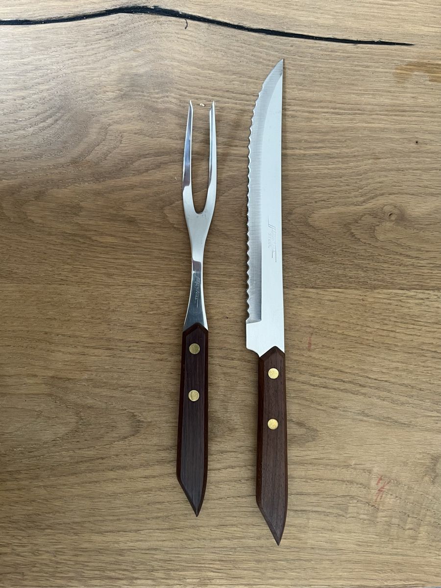 Bestecksets: Carving Set Gabel und Messer Tranchierset – Neu (gemäss Beschreibung) aus Maschwanden von Musighai 1