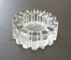 « Eisglas » Aschenbecher von « Pukeberg Glasbruk » 1960er