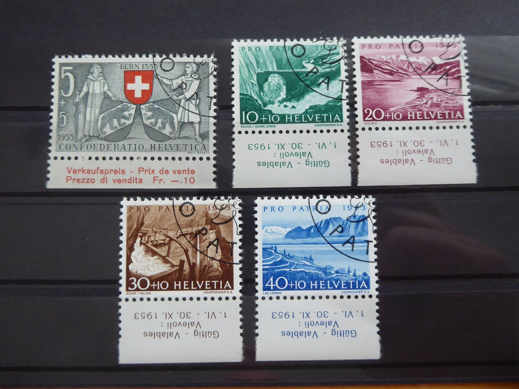 Tous les timbres: 1953 Pro Patria Satz mit E.T. Eckstempel – D'occasion à Rothrist par swisstools