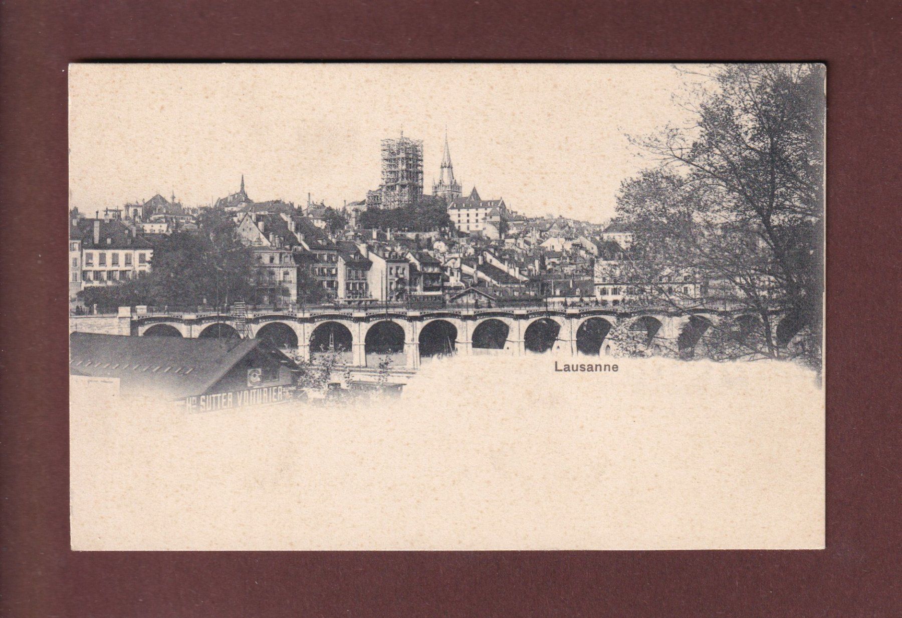 Ansichtskarten: LAUSANNE - Grand Pont - öchaffaudages – Gebraucht aus Pully von nicecards