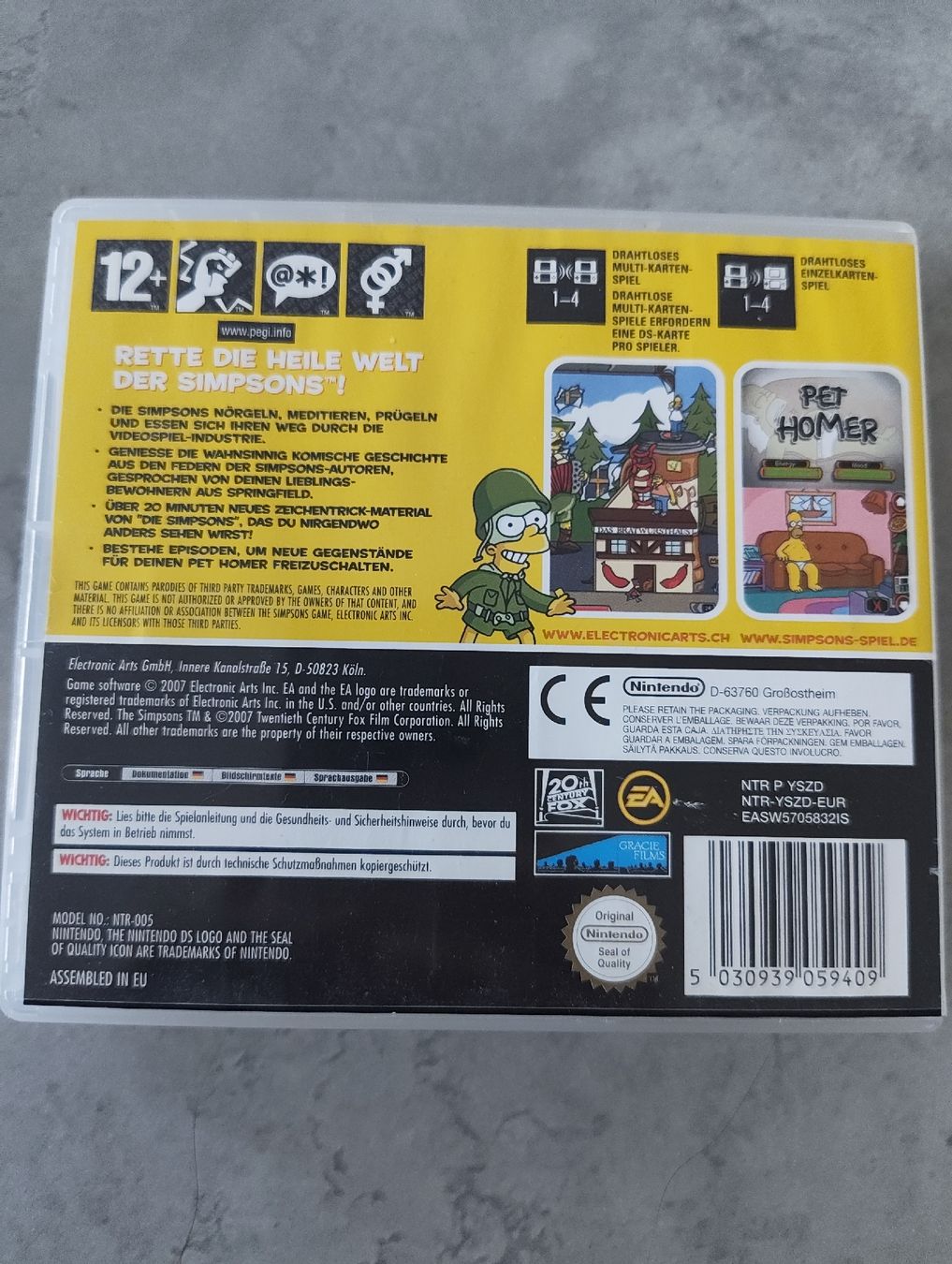 Nintendo Giochi: Simpsons Das Spiel - Nintendo DS – Usato da Giswil venduto da zxonai 2