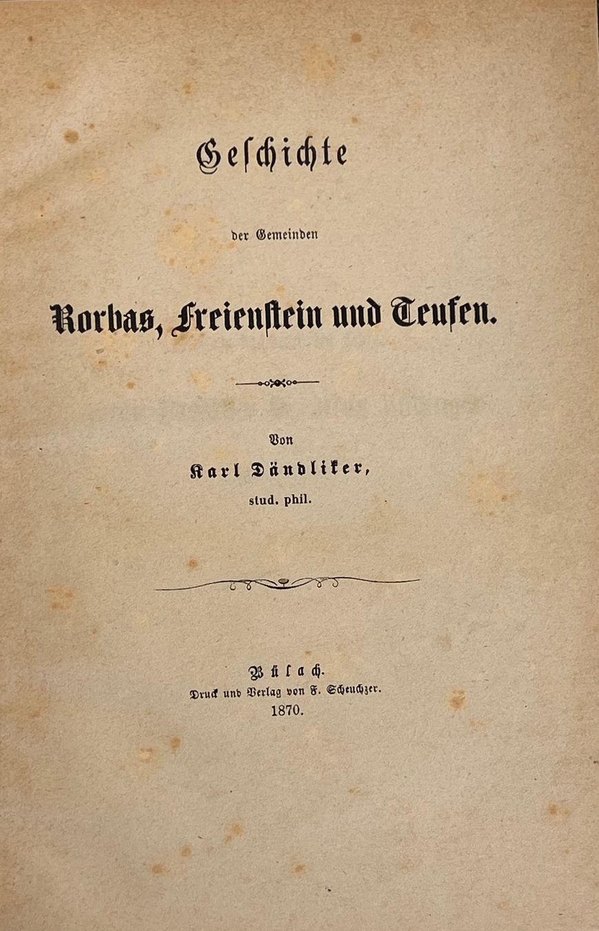 Libri: Geschichte der Gemeinden Rorbas, Freienstein und Teufen 1870 – Usato da Adliswil venduto da buch_und_kunst 1