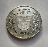 1926 5 Franken vz Silber